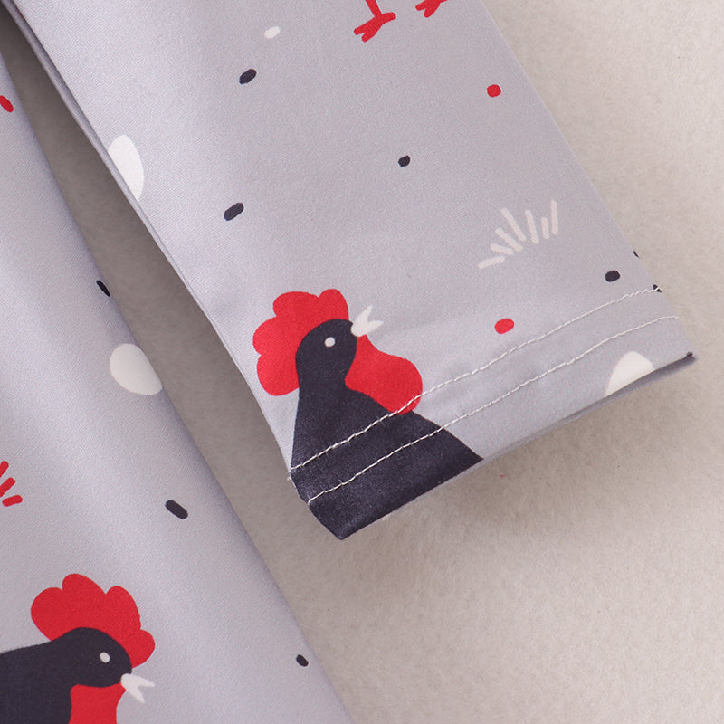 (In Stock E21-5-2)Fall Girls Chick Print Dress