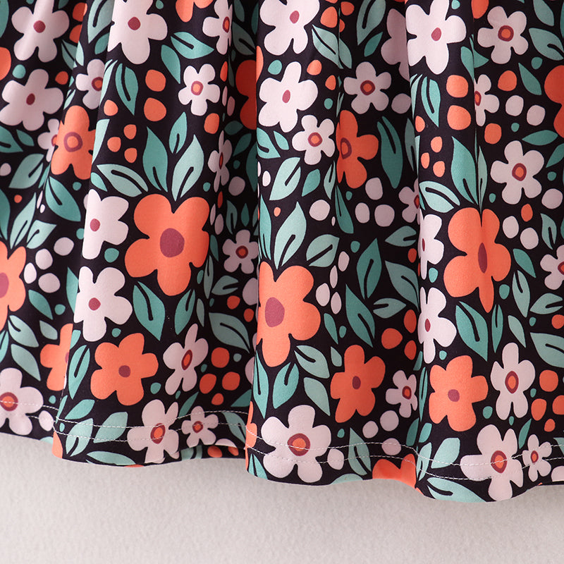 (In Stock E30-2-2)Girls Halloween Embroidery Dress