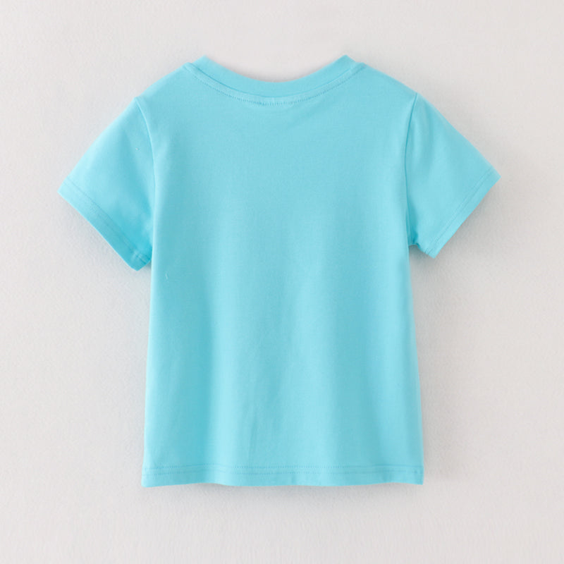 (In Stock)Boys Rainbow Embroidery Smocked T-shirt