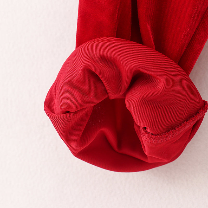 (In Stock E1-4-3)Boys Christmas Red Velvet Pajamas