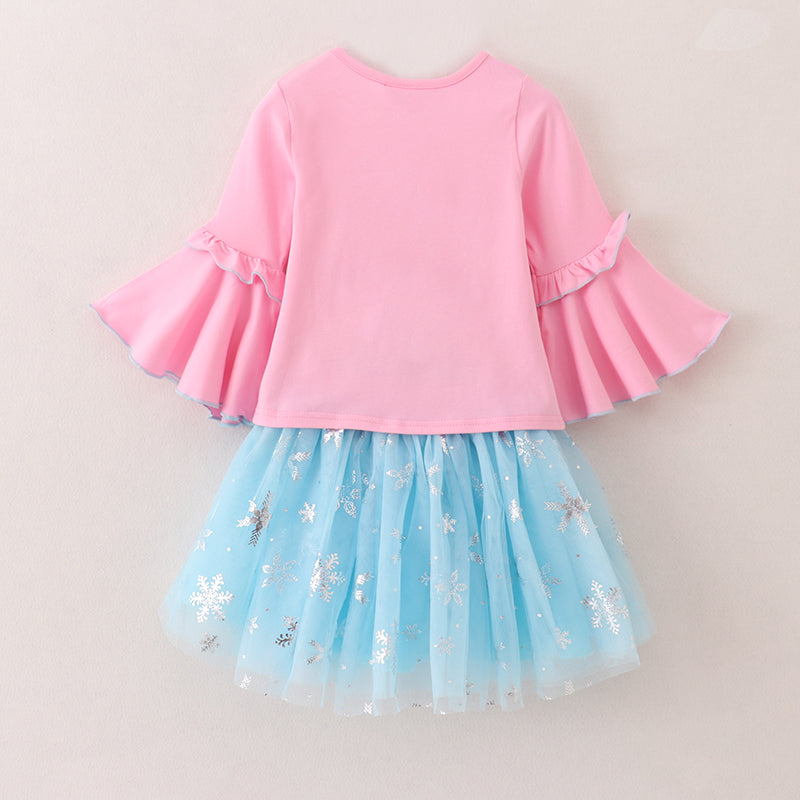 (In Stock G33-1-2)Girls Christmas Gingerbread Man Applique Dress Set