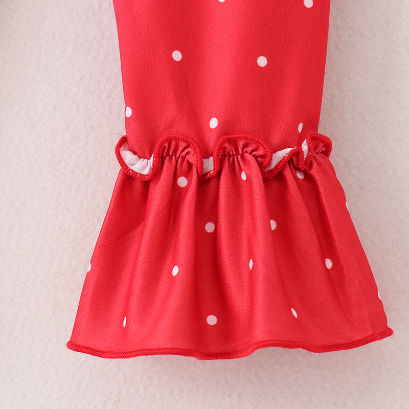 (In Stock E1-2-1)Girls Christmas Nutcracker Print Outfit Set