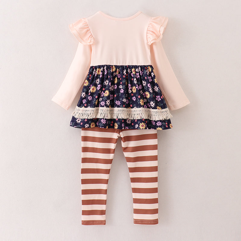 (In Stock E31-2-3)Girls Halloween Embroidery Outfit Set