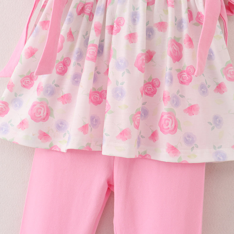 (In Stock)Girls Summer Back To School Embroidery Smocked Outfit Set