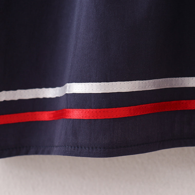 (In Stock)Girls Patriotic Print Cotton Slip Dress