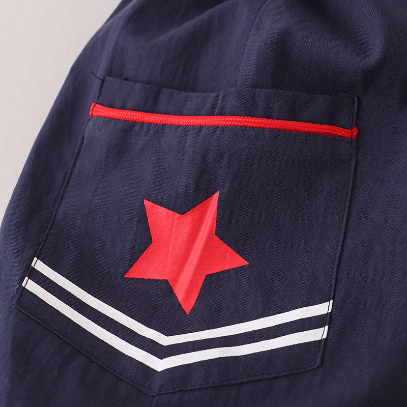 (In Stock)Girls Patriotic Print Cotton Slip Dress