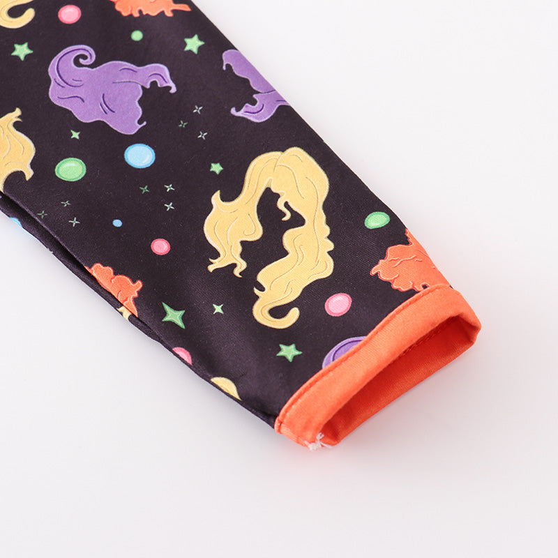 (In Stock E30-02-02)Girls Halloween Print Dress