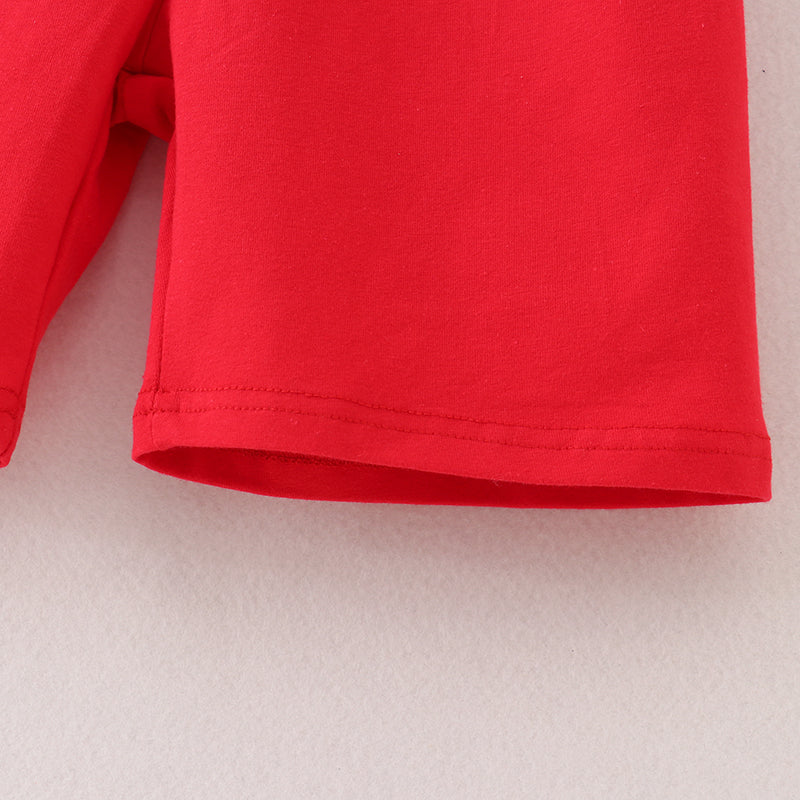 (In Stock)Boys Summer Back To School Embroidery Shorts Set