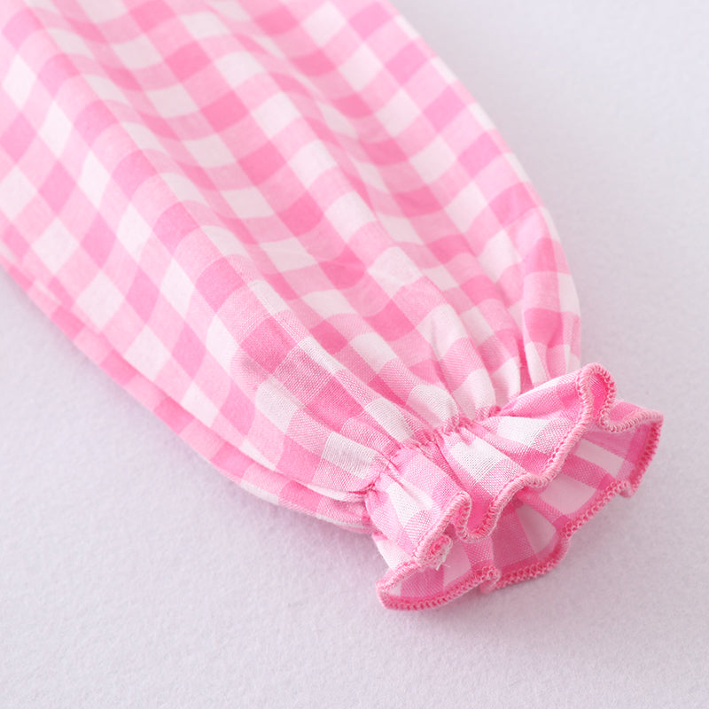 (In Stock L28-4-2)Girls Christmas Smocked Embroidery Outfit Set