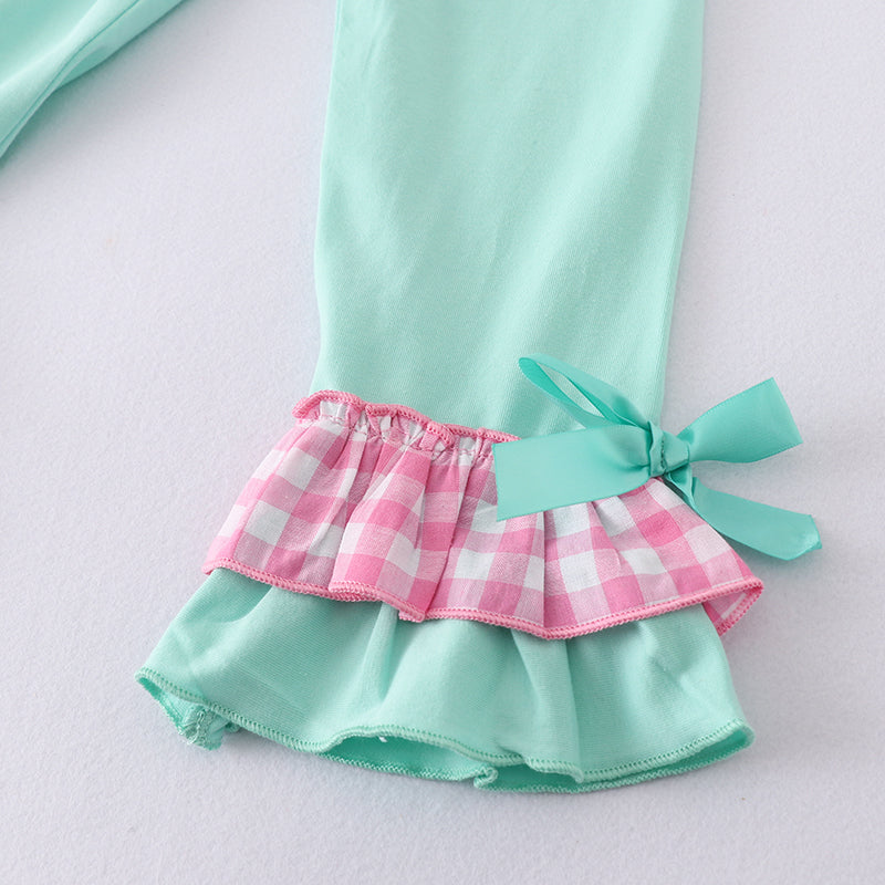 (In Stock L28-4-2)Girls Christmas Smocked Embroidery Outfit Set