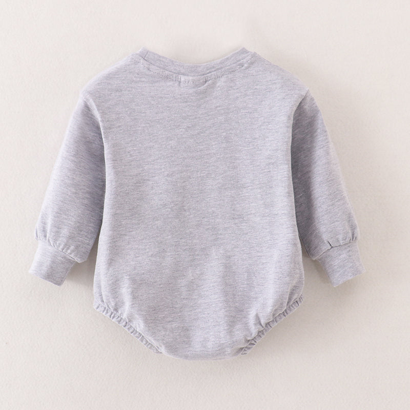 (In Stock A2-5-3)Baby Girls BE KIND Chenille Patches Romper