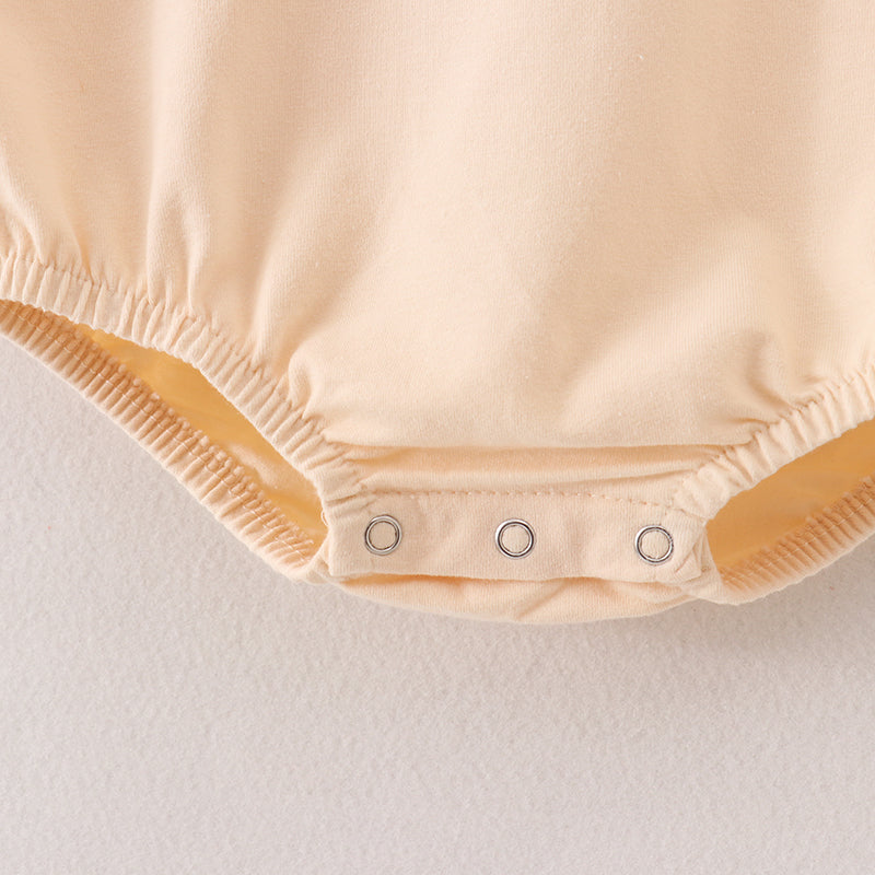 (In Stock A2-5-3)Baby Girls BABE Chenille Patches Romper
