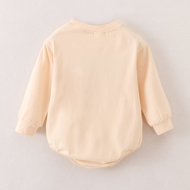 (In Stock A2-5-3)Baby Girls BABE Chenille Patches Romper