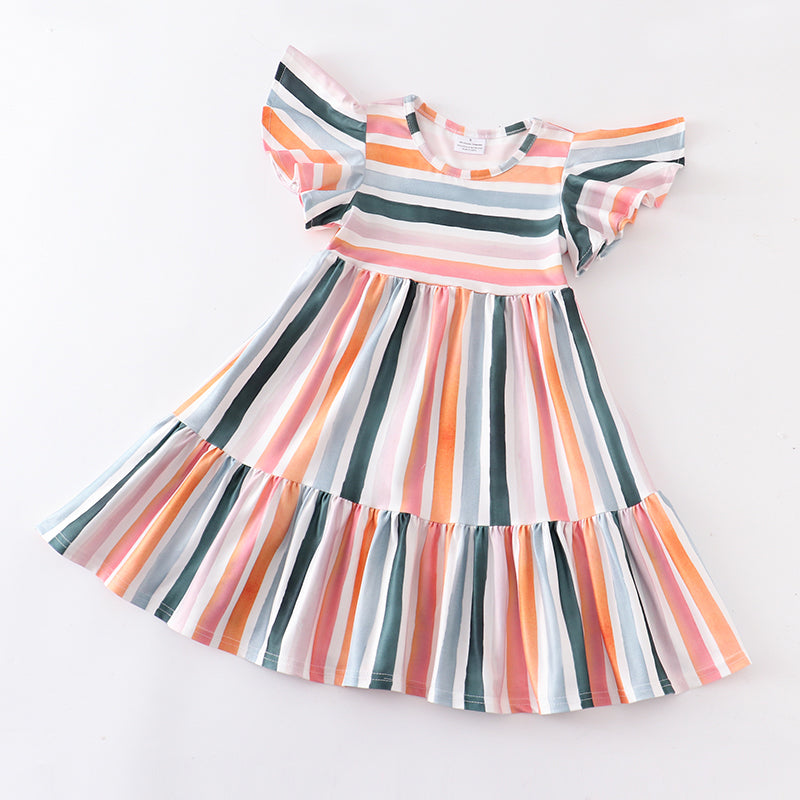 (In Stock)Mommy & Me Colour Stripe Dress