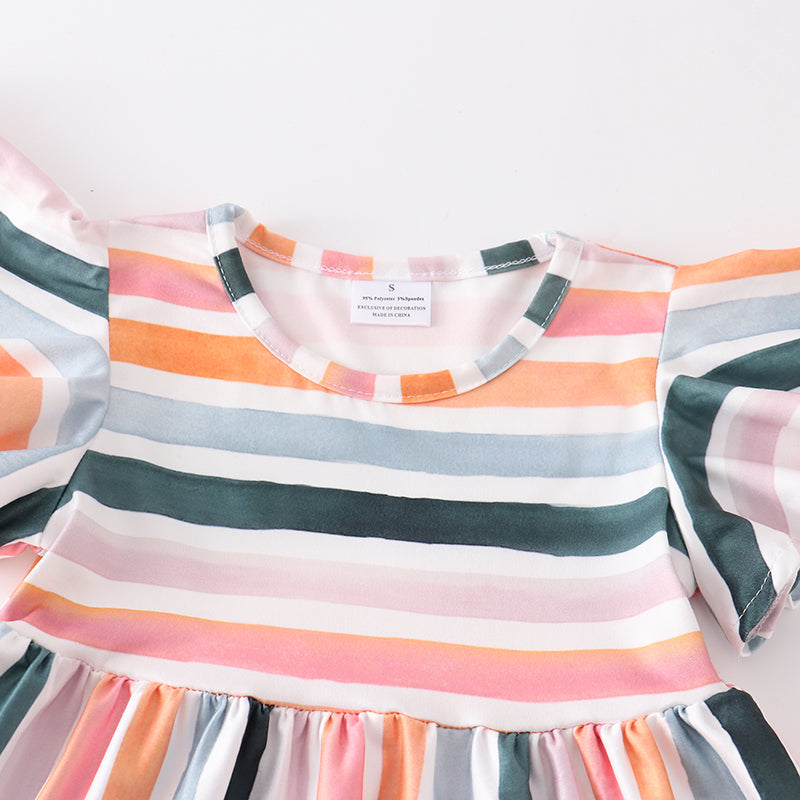 (In Stock)Mommy & Me Colour Stripe Dress