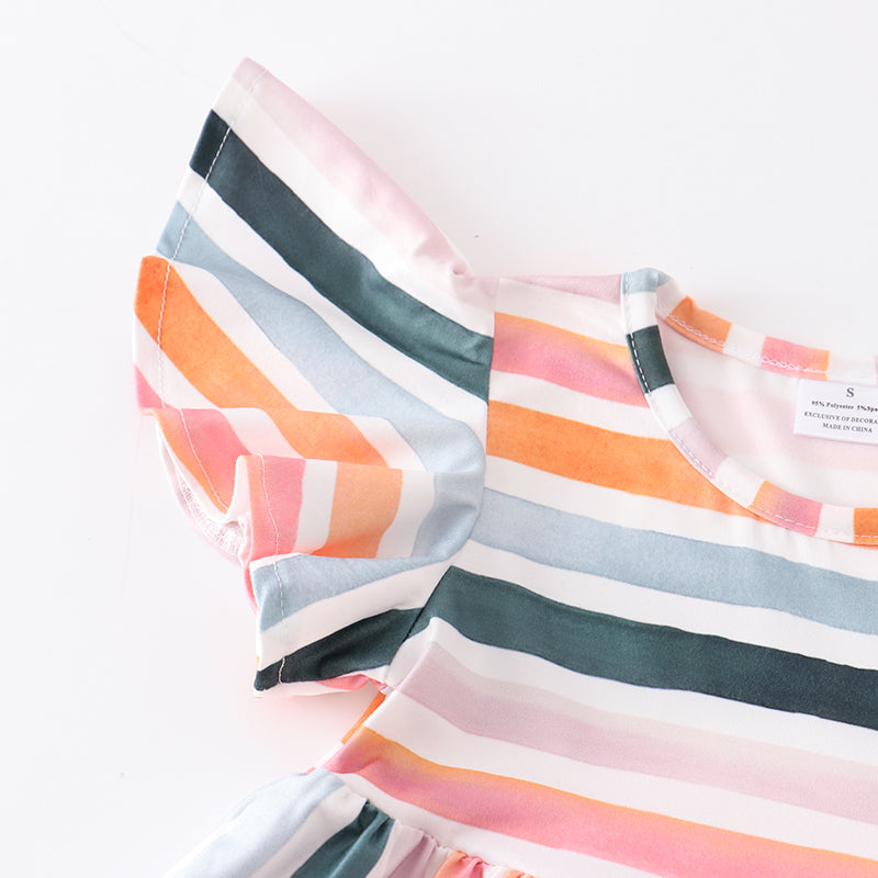 (In Stock)Mommy & Me Colour Stripe Dress