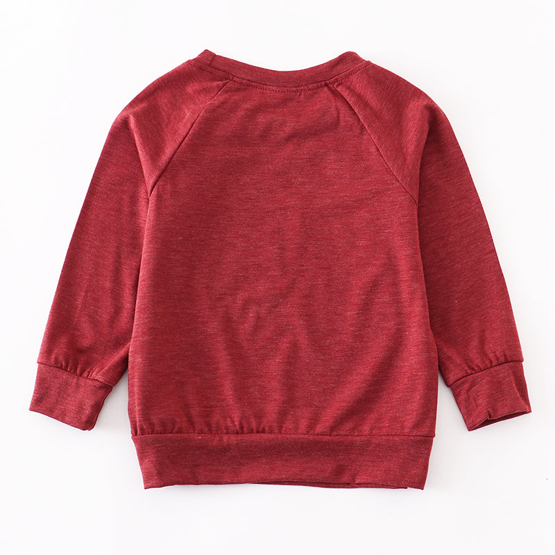 (In Stock Q07-05-02)Girls Fuchsia Fall Vibes Print Top
