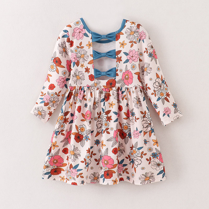 (In Stock)Girls Floral Print Dress