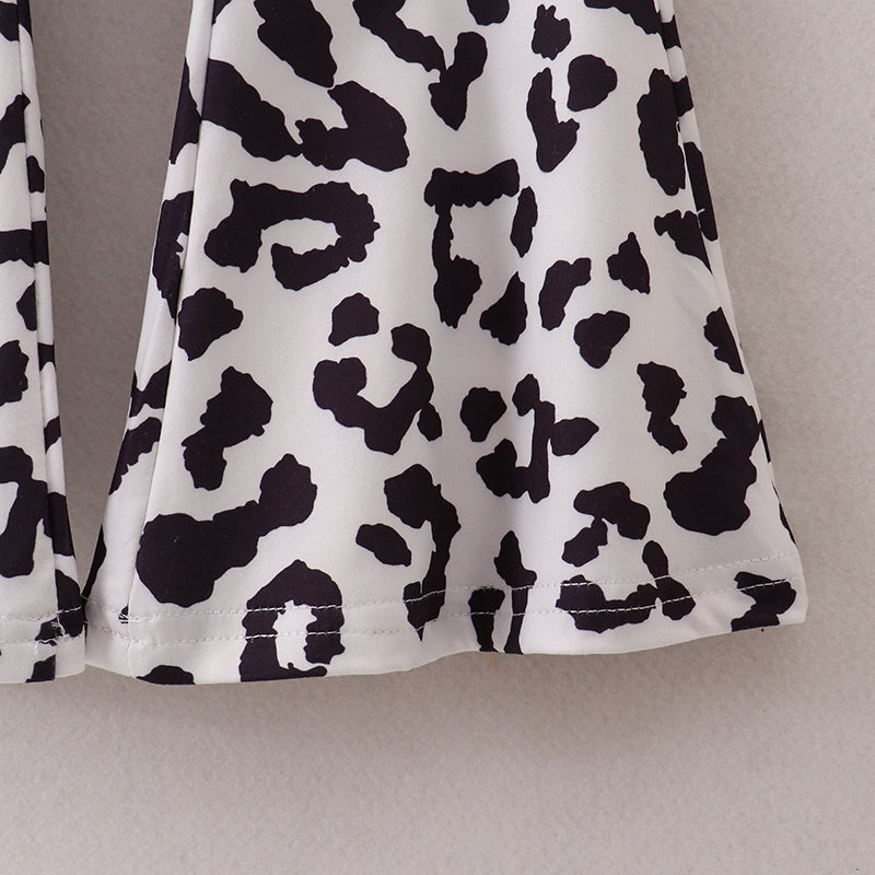 (In Stock E5-3-1)Girls Leopard Print Outfit Set