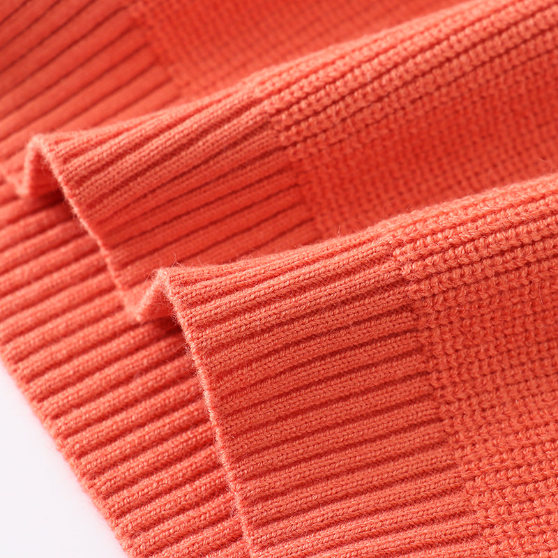 (In Stock Q07-04-02)Girls Fall Color Matching Sweater