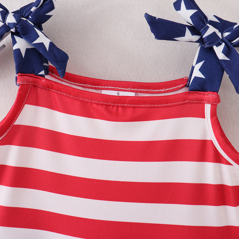 (In Stock)Girls Patriotic Print Slip Dress