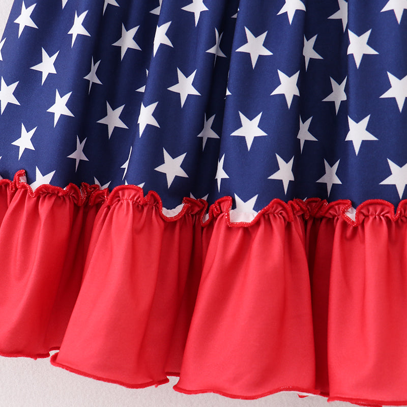 (In Stock)Girls Patriotic Print Slip Dress