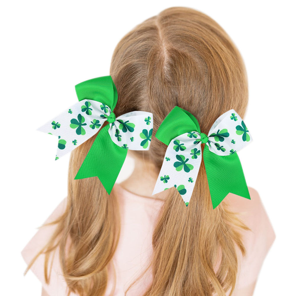 (Pre Order)Girls St. Patrick's Day Shamrock Hair Tie