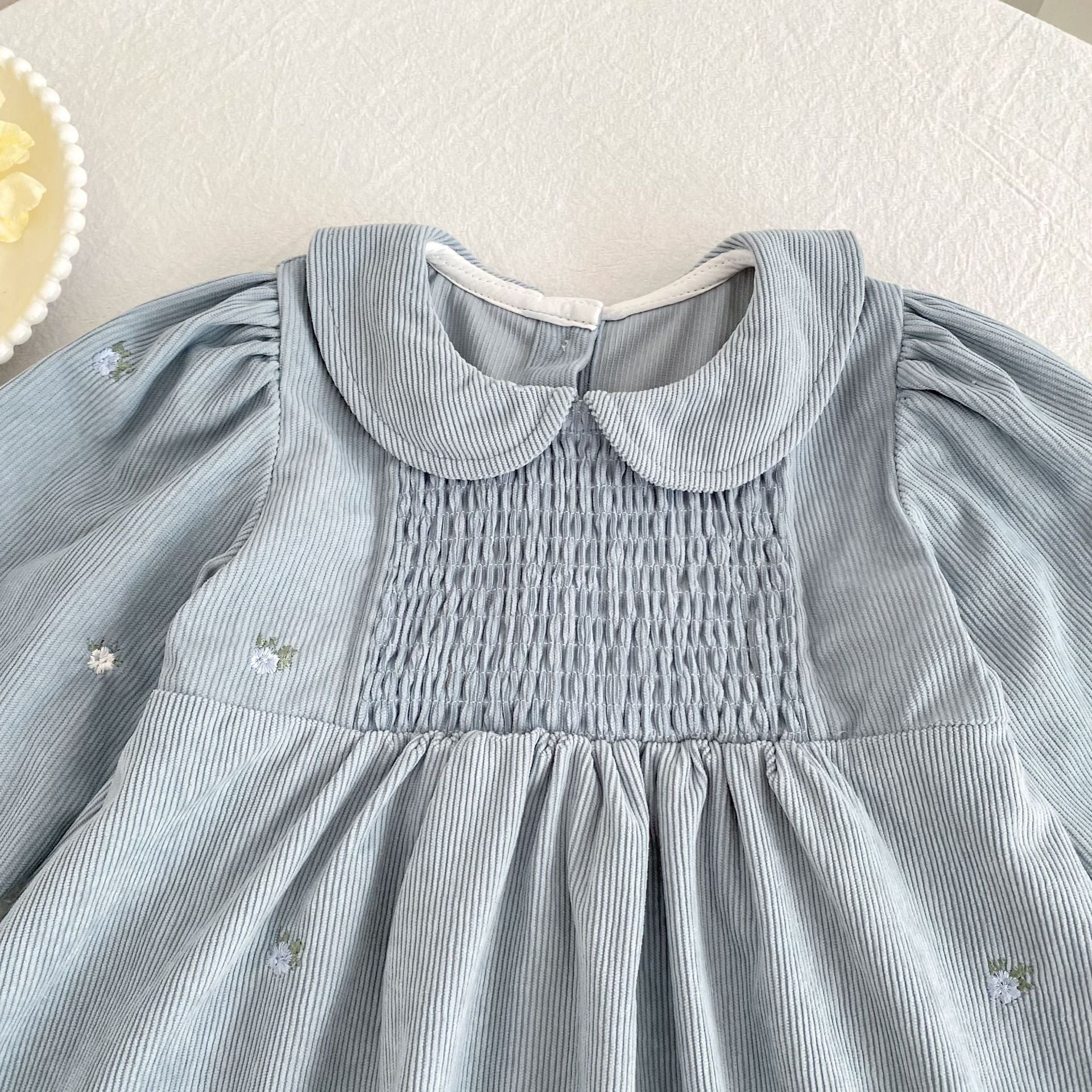 (Pre Order 2 Weeks)Sisters Floral Embroidery Smocked Dress&Romper