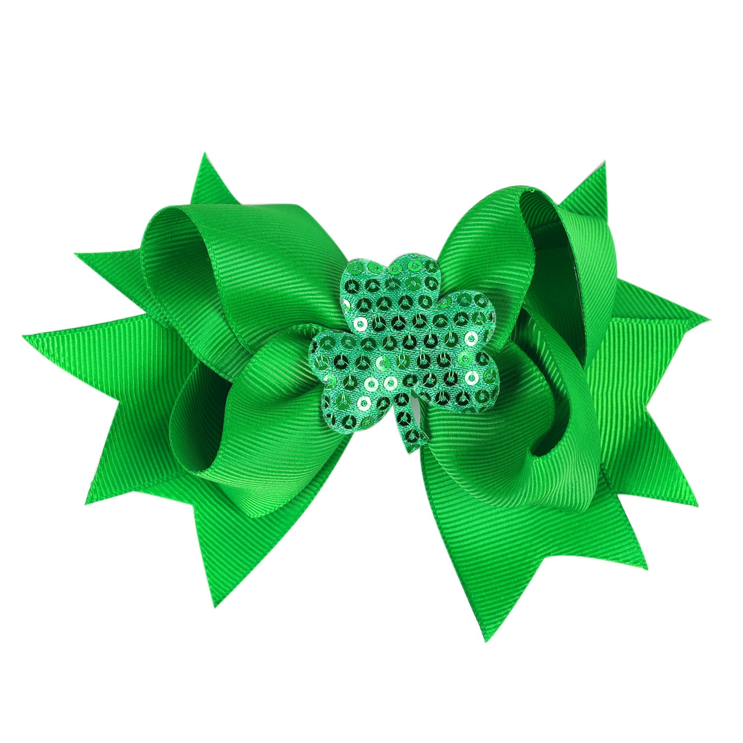 (Pre Order)Girls St.Patrick's Day Shamrock Bow Hair Clip