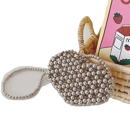 (Pre Order)Girls Spring and Summer Stylish Hand-woven Pearl Bag