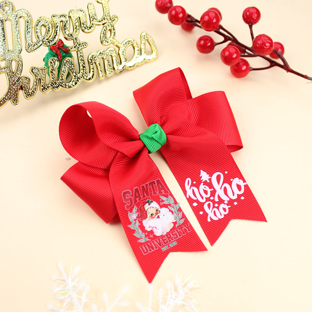 (Pre Order)Girls Christmas Bow-10 Pcs