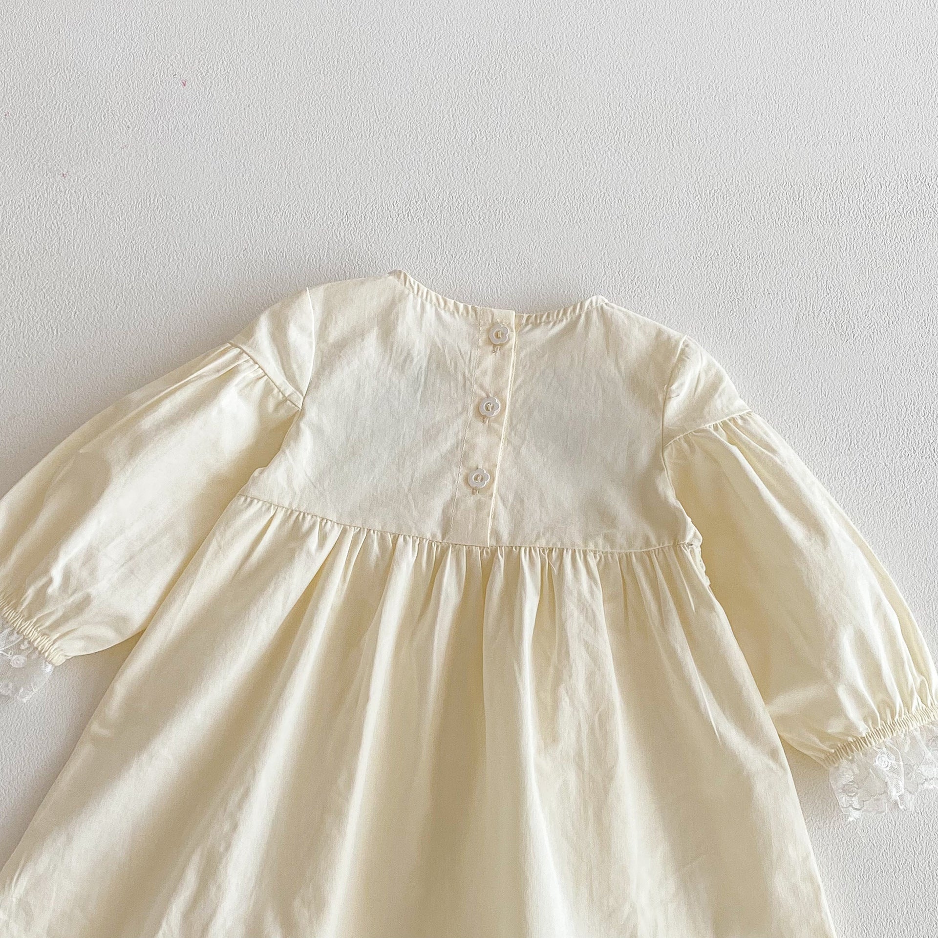 (Pre Order 2 Weeks)Girls Fall Floral Embroidery Lace Ruffle Dress