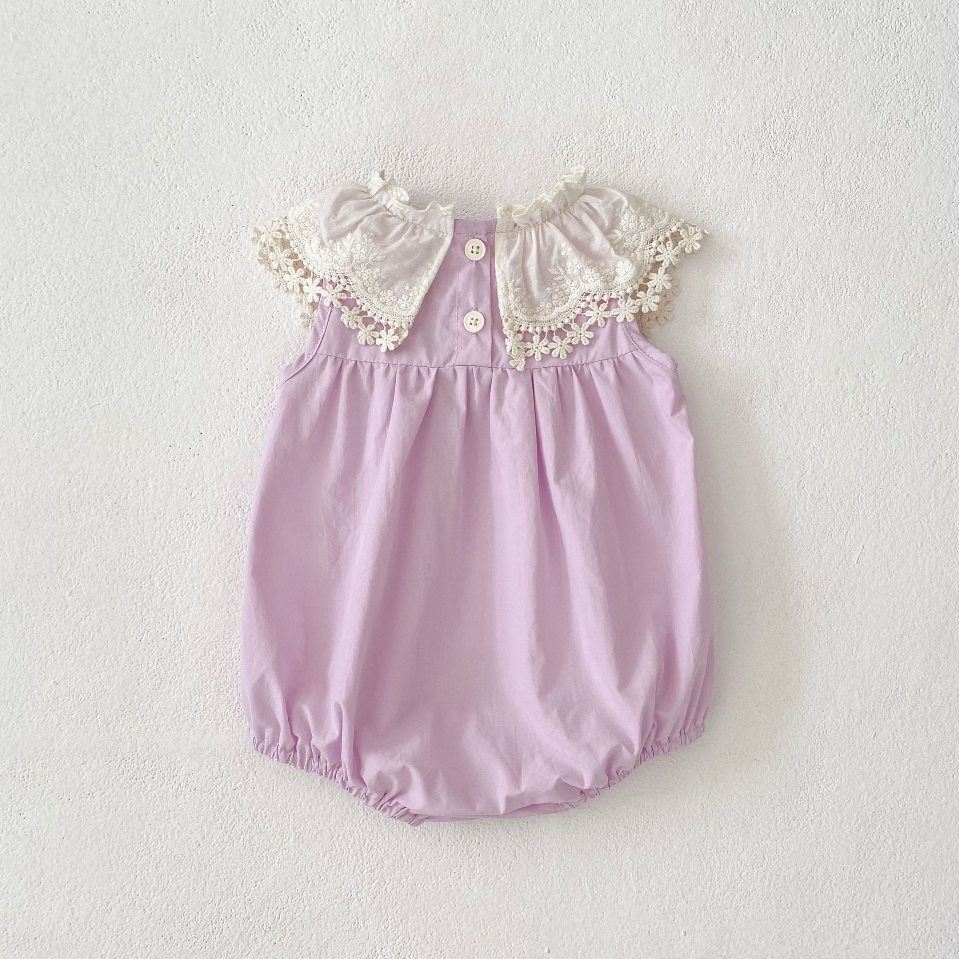 (In Production)Sisters Spring&Summer Lavender Bow Ruffle Dress,Romper
