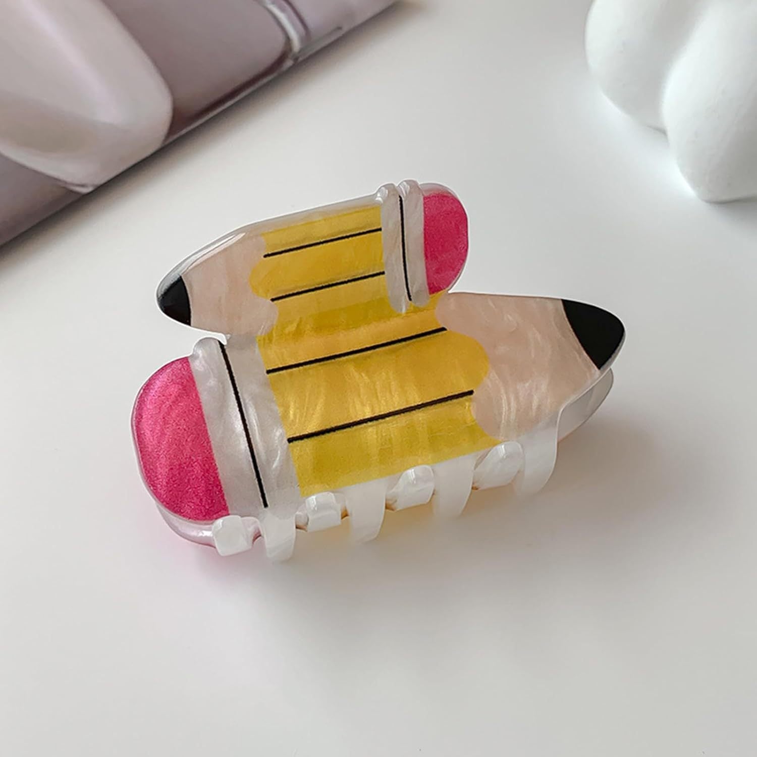 (Pre Order)Girls Summer Back To School Pencil Hair Clip