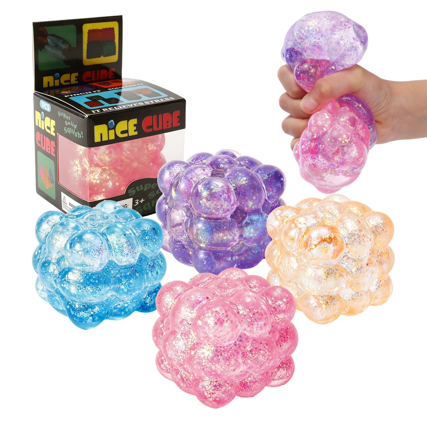 (Pre Order)Squishy Squeeze Cube Toy