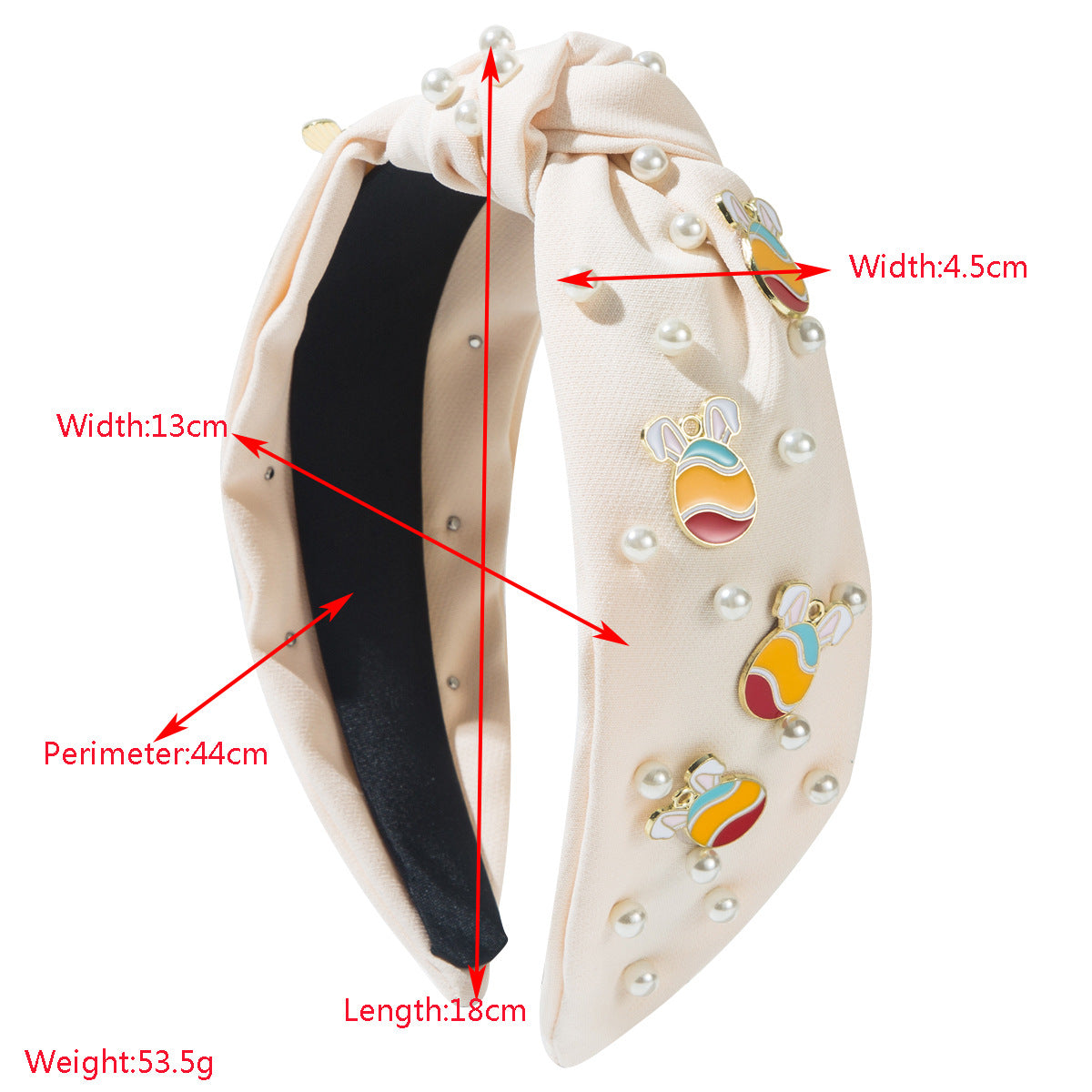 (Pre Order)Easter Stylish Bunny Pearl Rhinestone Headband