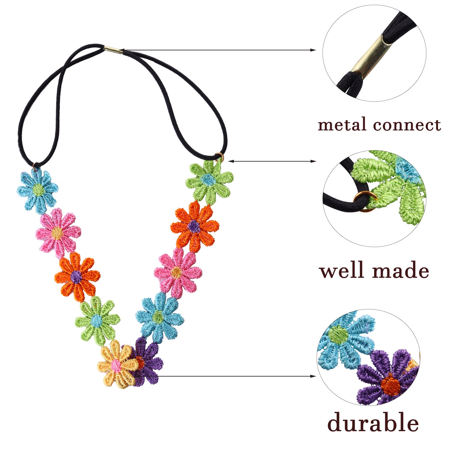 (Pre Order)Girls Summer Colorful Daisy Hair Band