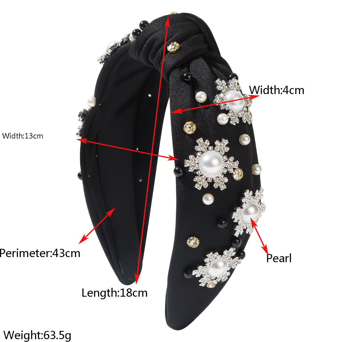(Pre Order)Christmas Stylish Snowflake&Pearl Headband