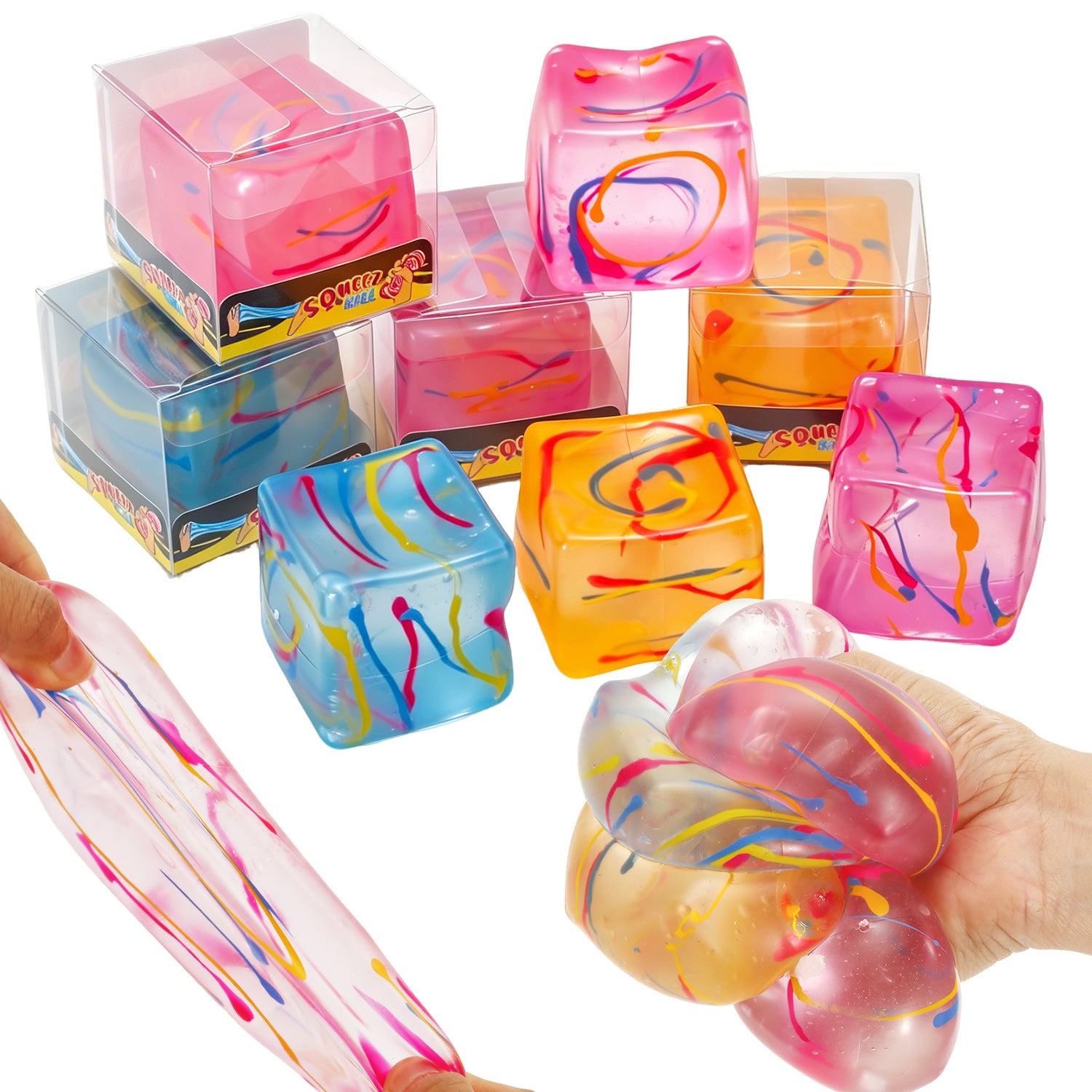 (Pre Order)Squishy Squeeze Cube Toy