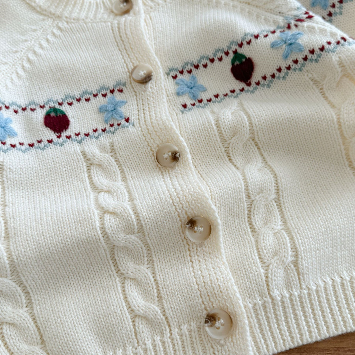(Pre Order 2 Weeks)Kids Fall Embroidery Sweater Cardigan