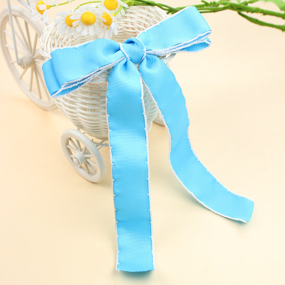 (Pre Order)Girls Trimmed Bow Tie-10 Pcs