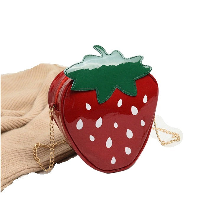 (Pre Order)Girls Strawberry Shaped Chain Bag