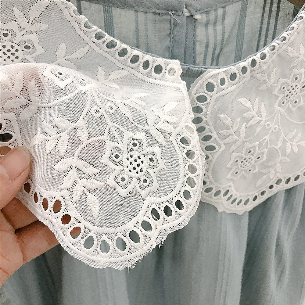 (In Production)Girls Spring&Summer Lace Doll Collar Dress