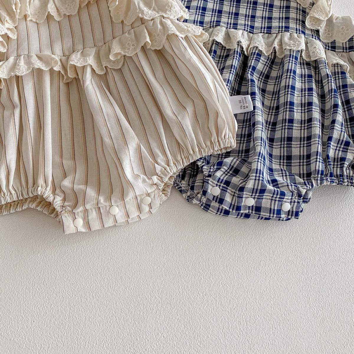 (In Production)Toddler Girls Spring&Summer Lace Ruffle Romper