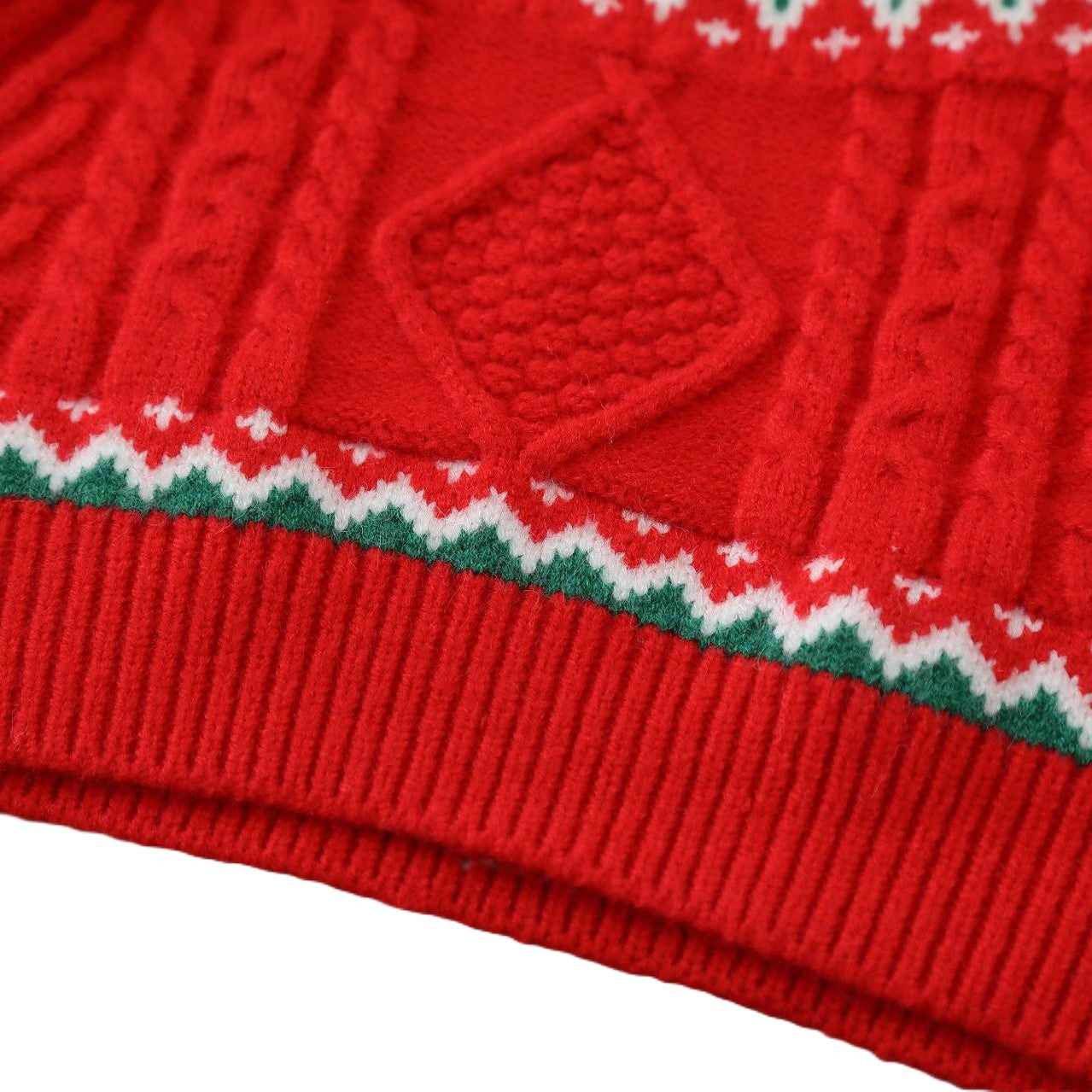 (In Production)Girls Christmas Gingerbread Applique Knitted Sweater