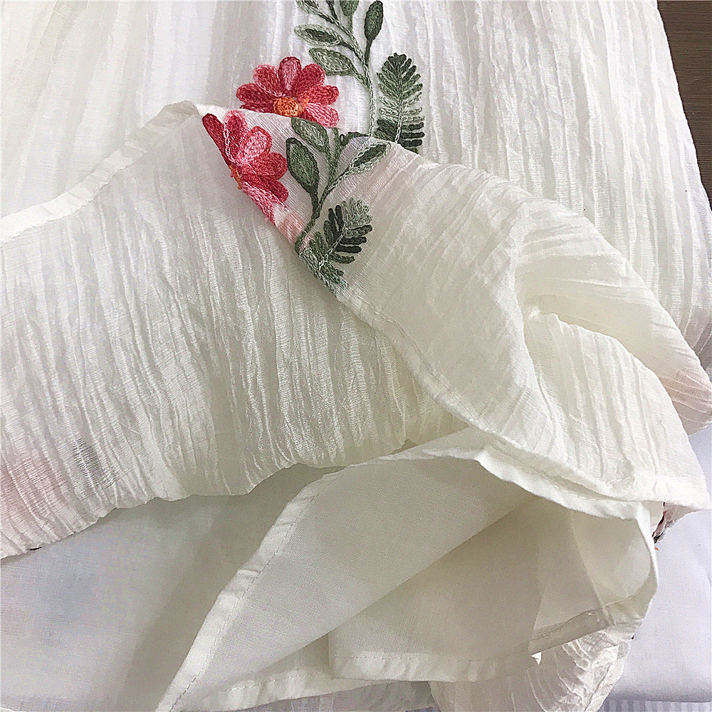 (In Production)Girls Spring&Summer Floral Embroidery Dress