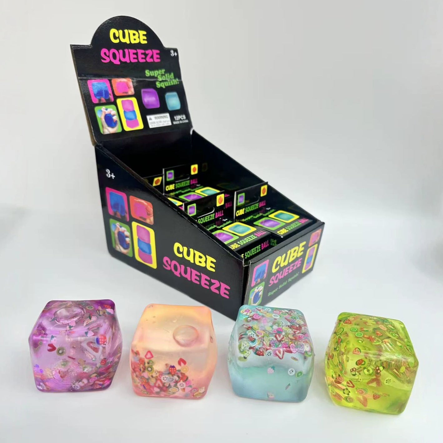 (Pre Order)Squishy Squeeze Fruit Cube Toy