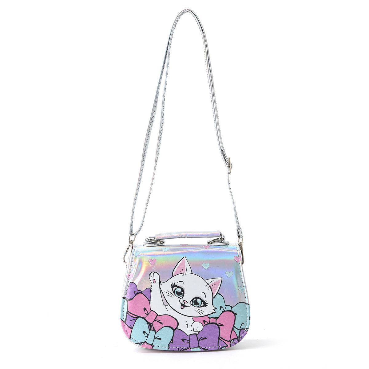 (Pre Order)Girls Summer Kitty&Unicorn Print Crossbody Single-shoulder Bag
