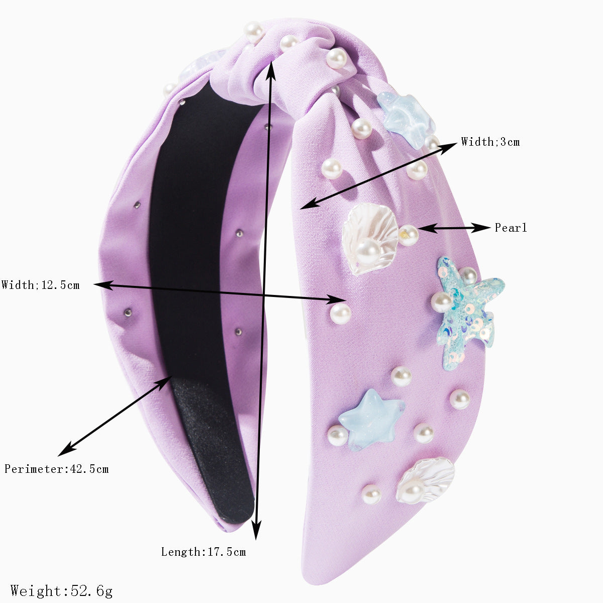 (Pre Order)Summer Stylish Sea Shell Pearl Knotted Headband