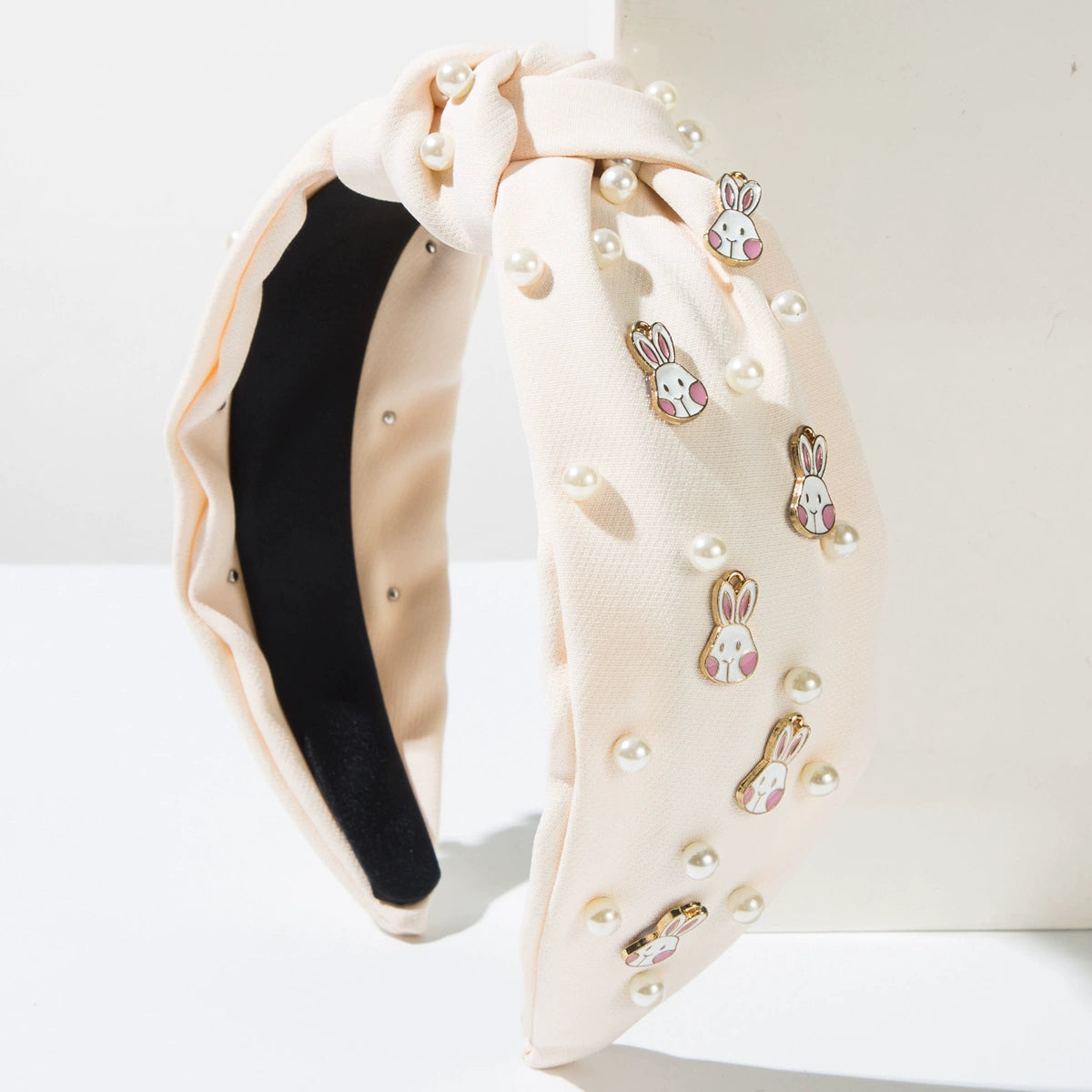 (Pre Order)Easter Stylish Bunny Pearl Rhinestone Headband
